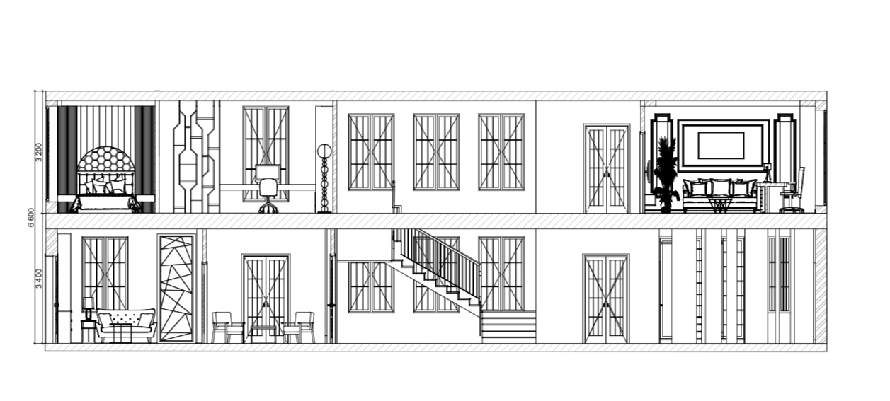 Дизайн-проект загородного жилого дома 600 кв.м