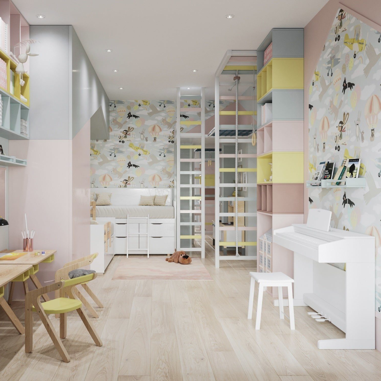Ксения Розанцева, «ОСóБИНКА» - Дизайн-проект трёхкомнатной квартиры для семьи с двумя детьми "ЛЕТО"